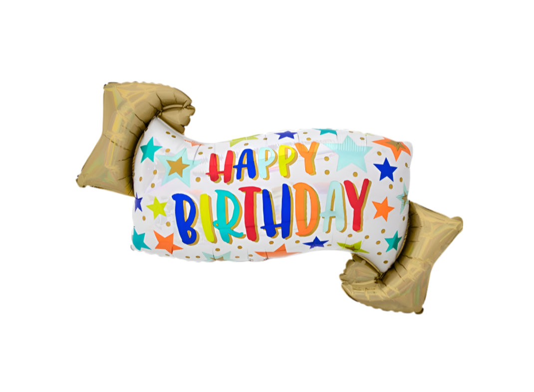Anagram 39" Happy Birthday Banner Foil Balloon